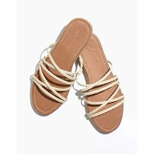 Madewell | NEW The Kathryn Espadrille Slide Sandal in Leather